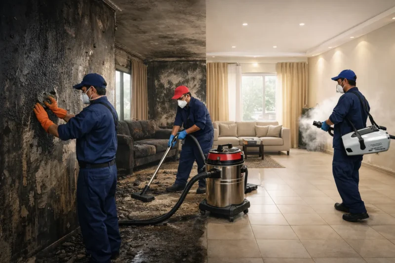 تنظيف بعد الحريق بالكويت